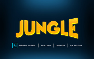Jungle Text Effect Design Photoshop Layer Style Effect - Illustration