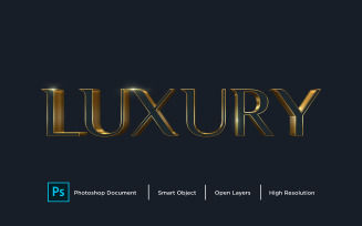 Luxury Text Effect Design Photoshop Layer Style Effect - Illustration