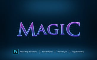 Magic Text Effect Design Photoshop Layer Style Effect - Illustration