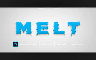 Melt Text Effect Design Photoshop Layer Style Effect - Illustration