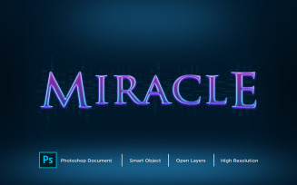Miracle Text Effect Design Photoshop Layer Style Effect - Illustration