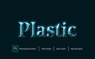 Plastic Text Effect Design Photoshop Layer Style Effect - Illustration
