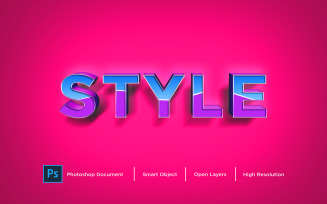 Style Text Effect Design Photoshop Layer Style Effect - Illustration