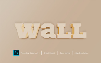Wall Text Effect Design Photoshop Layer Style Effect - Illustration