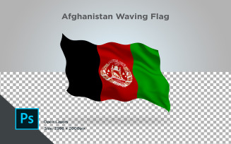 Afghanistan Waving Flag - Illustration