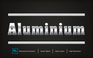 Alumininm Text Effect Design Photoshop Layer Style Effect - Illustration