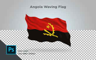 Angola Waving Flag - Illustration