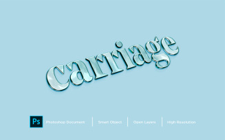 Carriage Text Effect Design Photoshop Layer Style Effect - Illustration