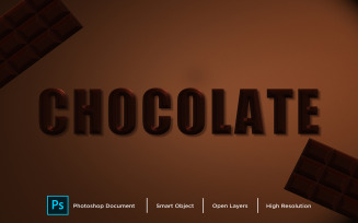 Chocolate Text Effect Design Photoshop Layer Style Effect - Illustration