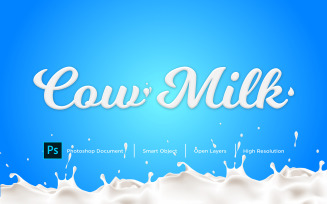 Cow Milk Text Effect Design Photoshop Layer Style Effect - Illustration