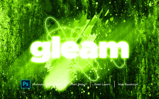 Gleam Text Effect Design Photoshop Layer Style Effect - Illustration