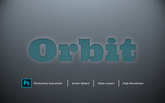 Orbit Text Effect Design Photoshop Layer Style Effect - Illustration