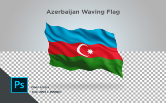 Azerbaijan Waving Flag - Illustration