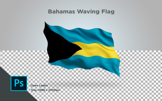 Bahamas Waving Flag - Illustration