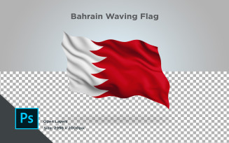 Bahrain Waving Flag - Illustration