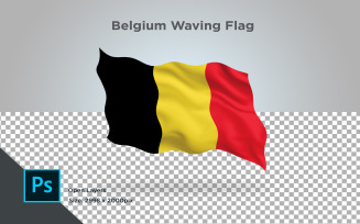 Belgium Waving Flag - Illustration