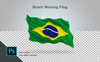 Brazil Waving Flag - Illustration