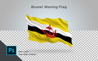 Brunei Waving Flag - Illustration