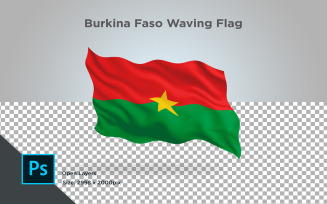 Burkina Faso Waving Flag - Illustration