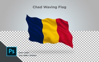 Chad Waving Flag - Illustration
