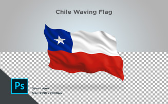Chile Waving Flag - Illustration