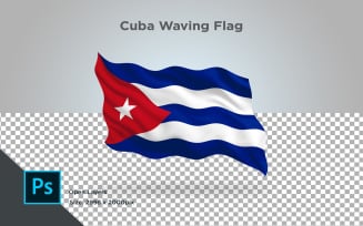 Cuba Waving Flag - Illustration