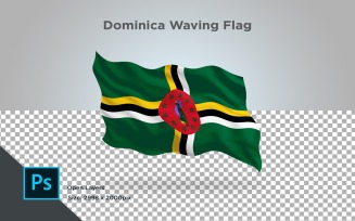 Dominica Waving Flag - Illustration