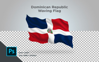 Dominican Republic Waving Flag - Illustration