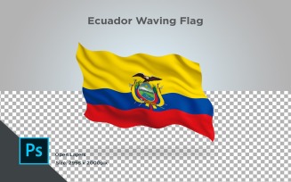 Ecuador Waving Flag - Illustration