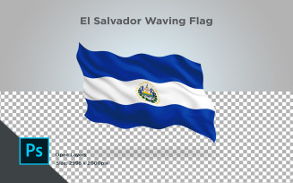 El Salvador Waving Flag - Illustration