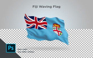 Fiji Waving Flag - Illustration