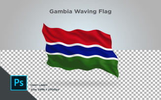 Gambia Waving Flag - Illustration