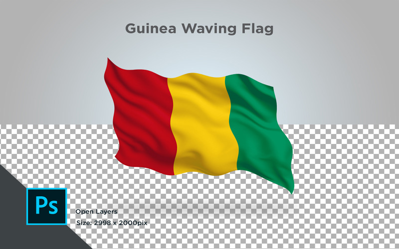 Guinea Waving Flag - Illustration