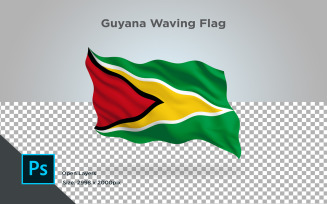 Guyana Waving Flag - Illustration