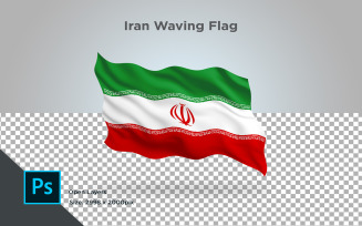 Iran Waving Flag - Illustration