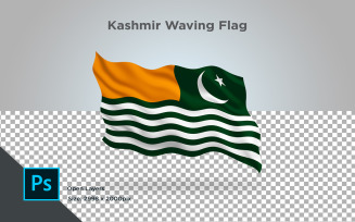 Kashmir Waving Flag - Illustration