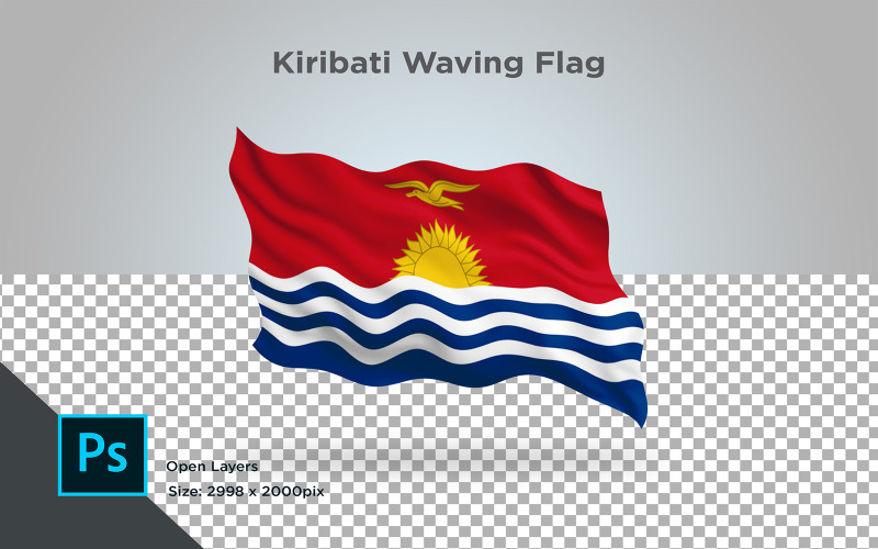 Kiribati Waving Flag - Illustration