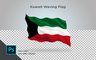 Kuwait Waving Flag - Illustration