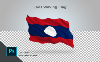 Laos Waving Flag - Illustration