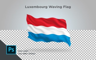 Luxembourg Waving Flag - Illustration