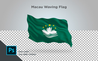 Macau Waving Flag - Illustration