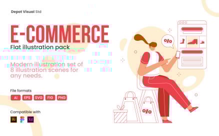 E-commerce Flat Illustration Pack