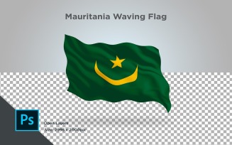 Mauritania Waving Flag - Illustration