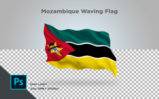 Mozambique Waving Flag - Illustration