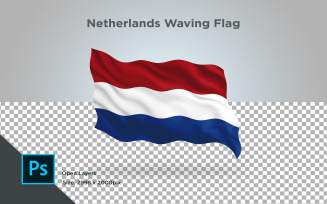 Netherlands Waving Flag - Illustration
