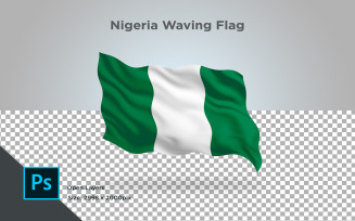 Nigeria Waving Flag - Illustration