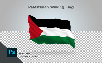 Palestinian Waving Flag - Illustration