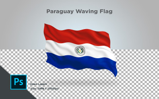 Paraguay Waving Flag - Illustration