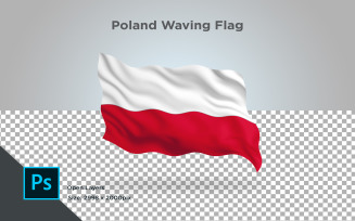 Poland Waving Flag - Illustration