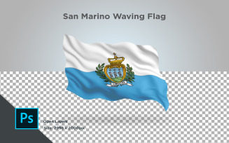 San Marino Waving Flag - Illustration